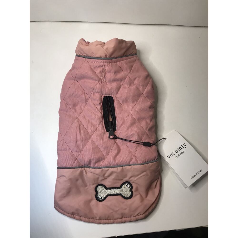 Vecomfy Dog Jacket Pink With Bone Size XS New 62